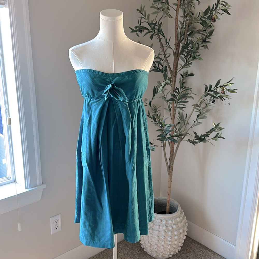 S - anthropologie summer dress, TINY brand Sleeveless Peacock Color, Sun